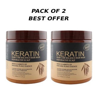 Pack of 2 Keratin Hair Repair & Nourishing Hair Mask | Deep Conditioning Treatment for Smooth, Soft & Healthy Hair