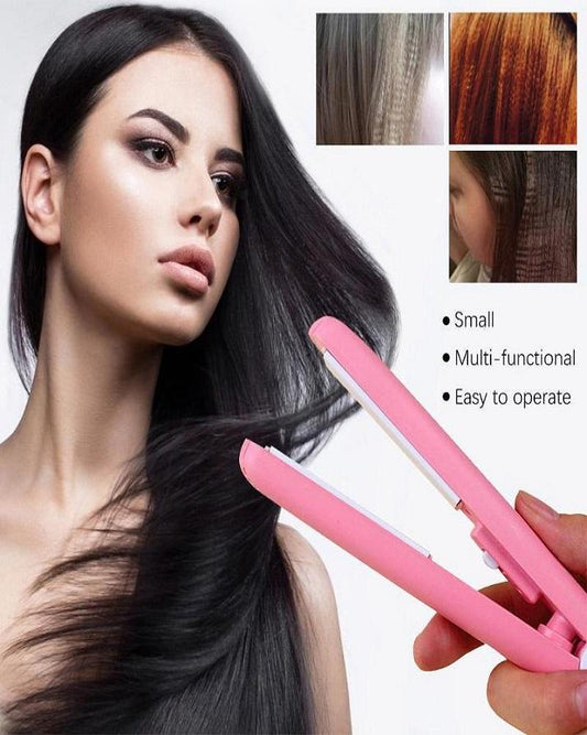 Mini Hair Straightener & Curler – Travel Size (Random Color)