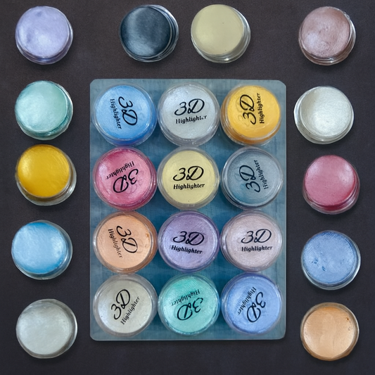Professional 12 Color 3D Highlighter Palette