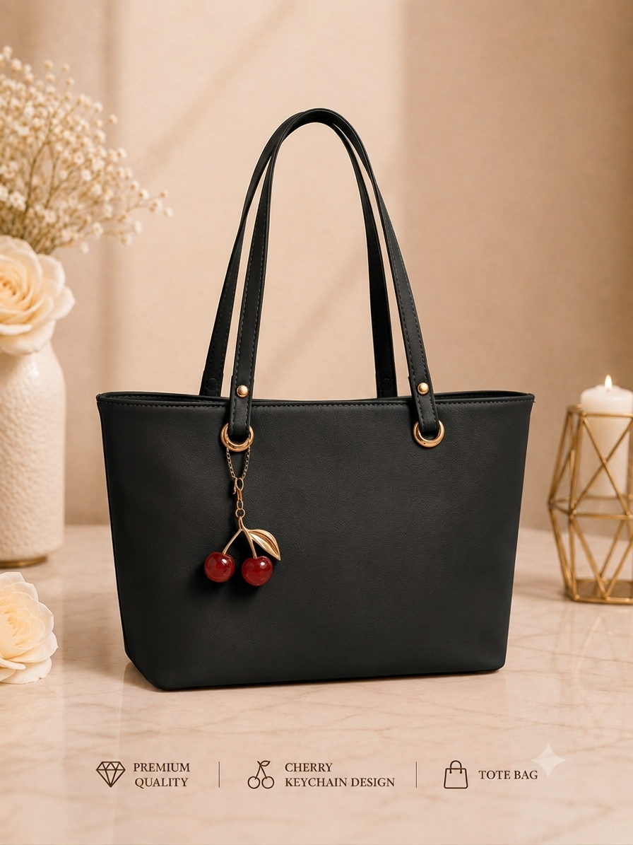Cherry Charm Women's Tote Bag – Dual Zip