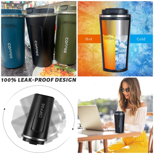 510ml Stainless Steel Insulated Coffee Mug – Random Color