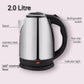 Premium Quality Stainless Steel Electric Kettle (Silver)
