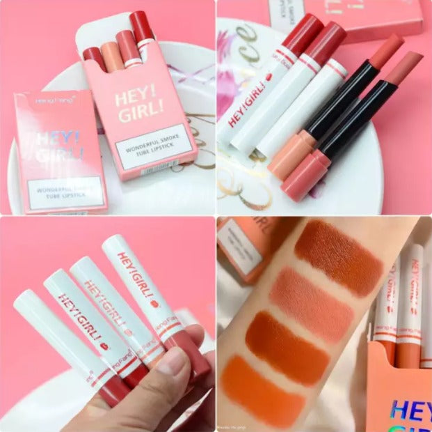 4 In 1 Cigarette Lipstick Set – Matte Lip Collection