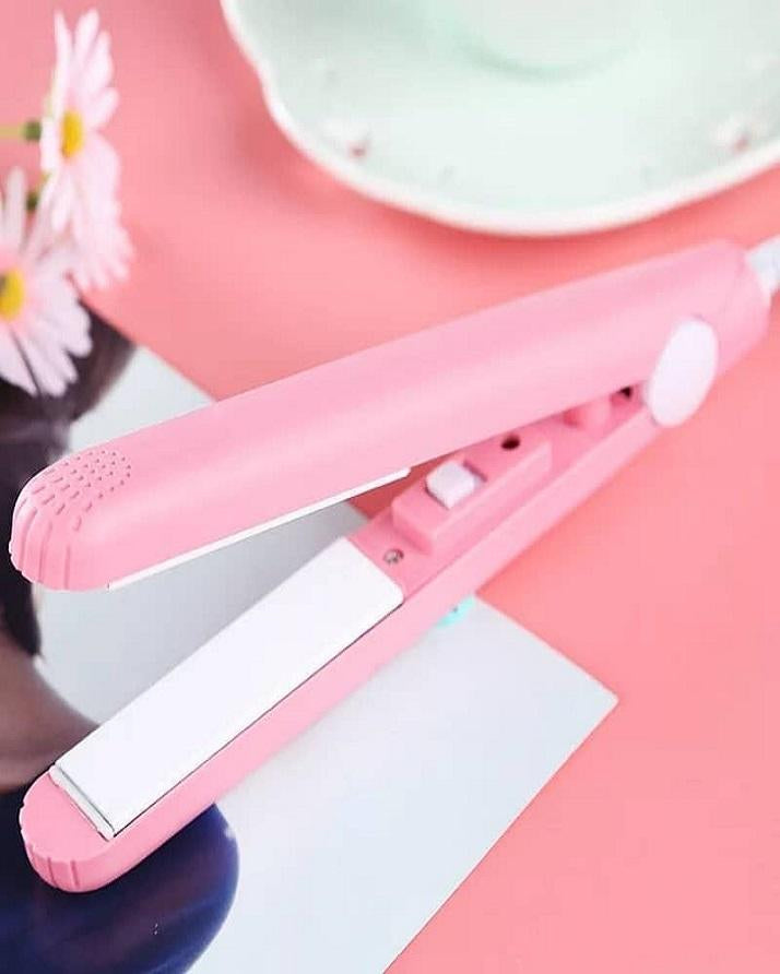Mini Hair Straightener & Curler – Travel Size (Random Color)