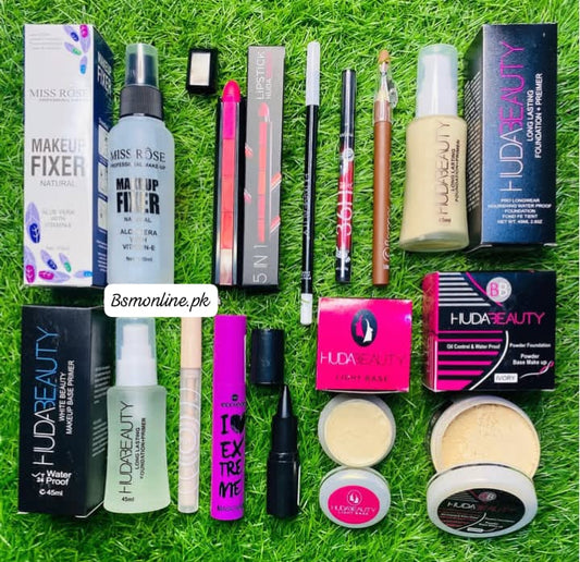 12 in 1 Makeup Deal Make-up Fixer +5 in 1 Lipstick + Eyeliner for girls