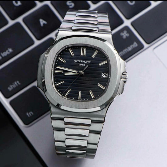 Patek Philippe Geneve Watch For Men ( Without Box ) - Black & Grey Dail