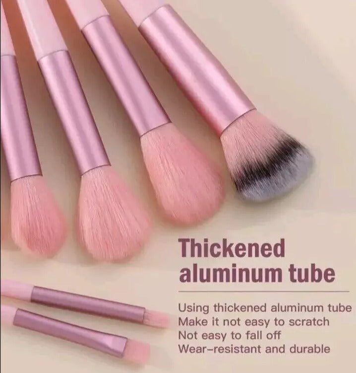 13-Piece Soft Fluffy Makeup Brush Set – Pink