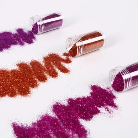 12 Pcs Glitter Powder Bottle Set – Multi Color Craft Glitter