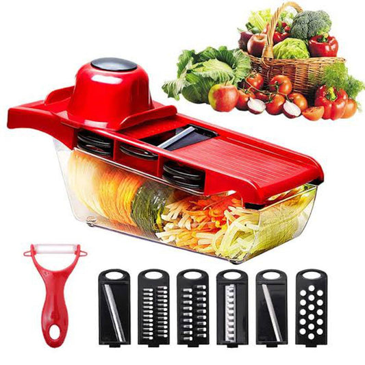 10 in 1 Mandoline Vegetable Slicer & Cutter Set – Pink (With Box)
