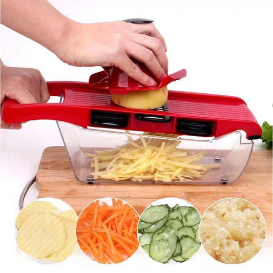 10 in 1 Mandoline Vegetable Slicer & Cutter Set – Pink (With Box)