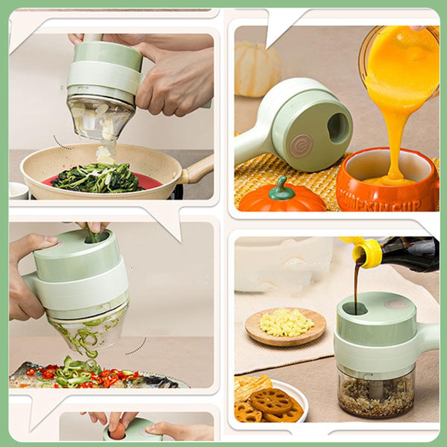Electric Handheld Vegetable Cutter & Food Chopper