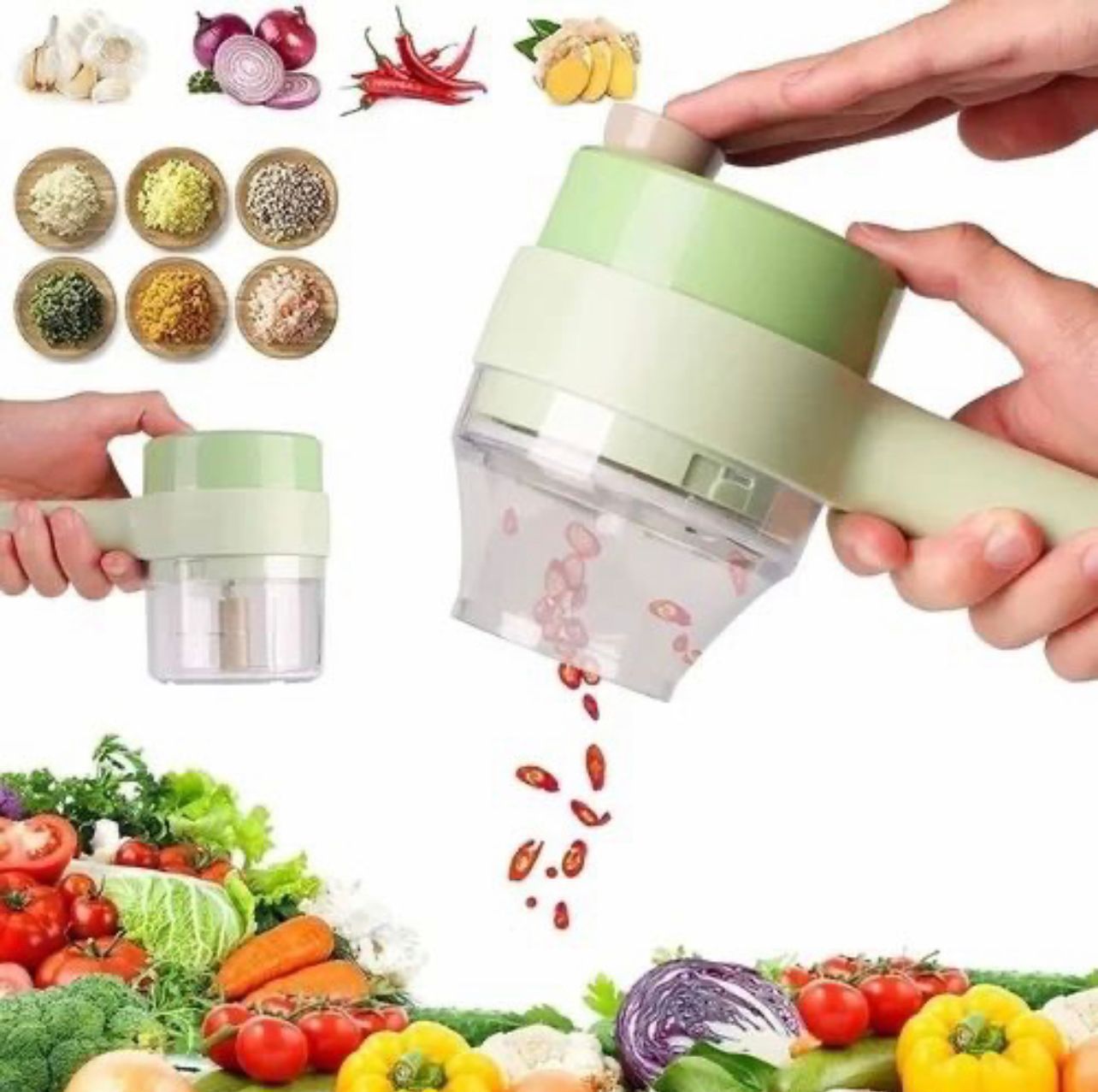 Electric Handheld Vegetable Cutter & Food Chopper