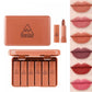 6 Pcs Mini Velvet Matte Nude Lipstick Set