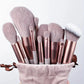 13-Piece Makeup Brush Set with Storage Pouch – Random Color