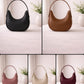 Half Moon Shoulder Bag Minimalist Elegant Handbag for Women (Random Colours)