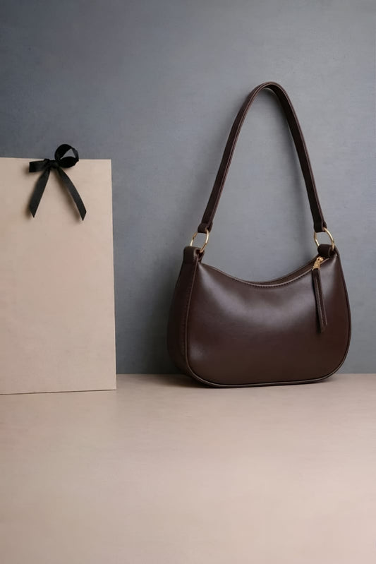 Women's Classic Zip Shoulder Bag | Sleek Everyday Carry ( Random Colours)
