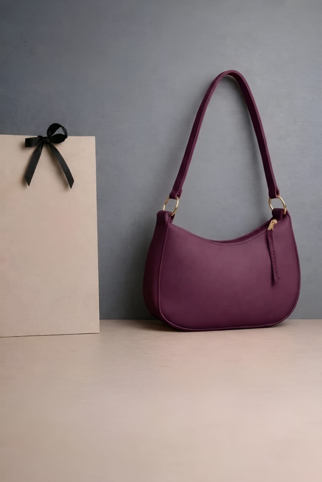 Women's Classic Zip Shoulder Bag | Sleek Everyday Carry ( Random Colours)