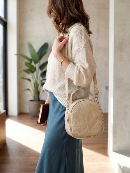 Marble Gloss Mini Crossbody Handbag (Random colours)
