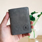 M / Logo Premium Slim Book Shape Leather Wallet for Men – Black