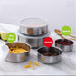 5pc Set Stainless Steel Bowl with Lid Kitchen Refrigerator Food Storage