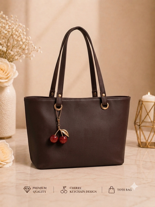 Cherry Charm Women's Tote Bag – Dual Zip