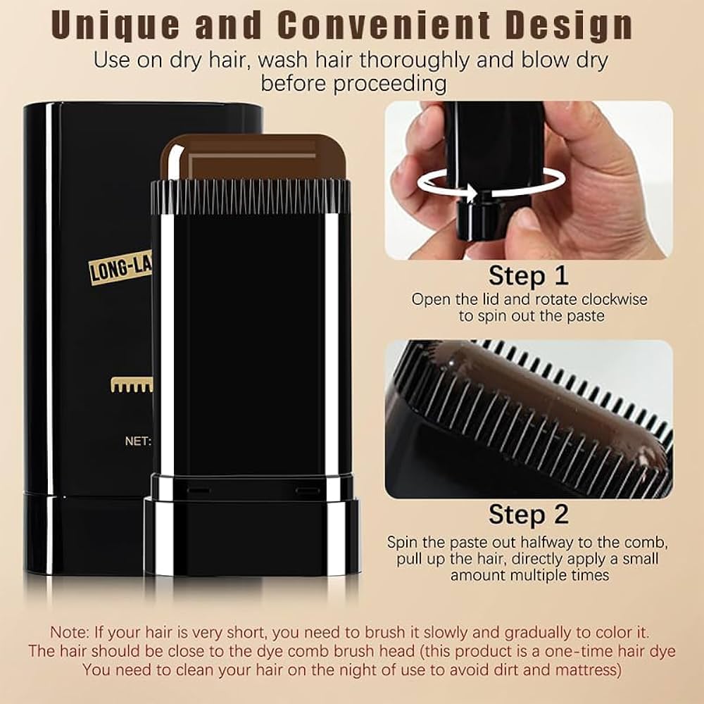 Instant Hair Color Stick – Gray Root Touch-Up (20g) (Brown & Black)