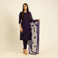 Premium Katan Silk Unstitched 3 Piece Suit With Net Dupatta For Women (Random colour)