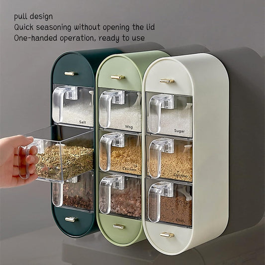 Wall-Mounted Seasoning Spice Rack - Kitchen Accessory Designed For Storage (Random Color)
