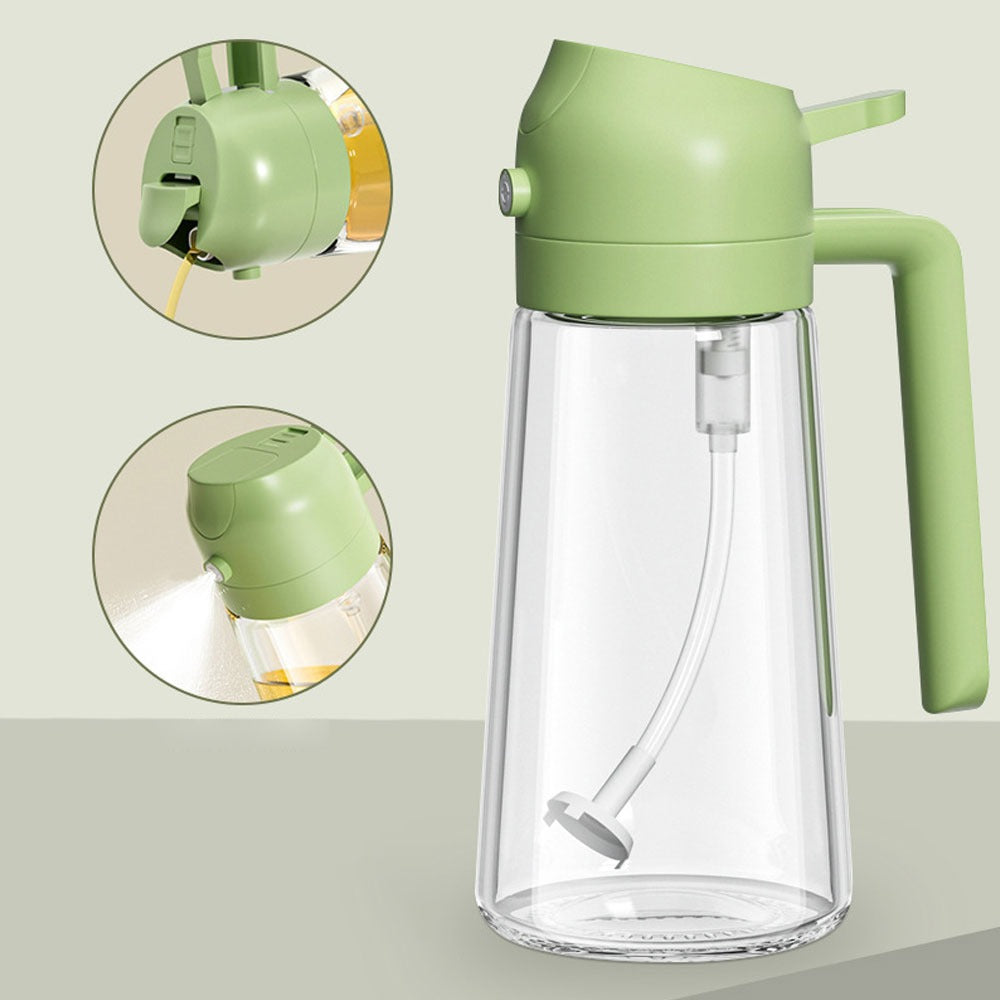 2-In-1 Oil Sprayer Bottle For Kitchen - Kitchen Accessory Designed For Cooking Oil Dispensing